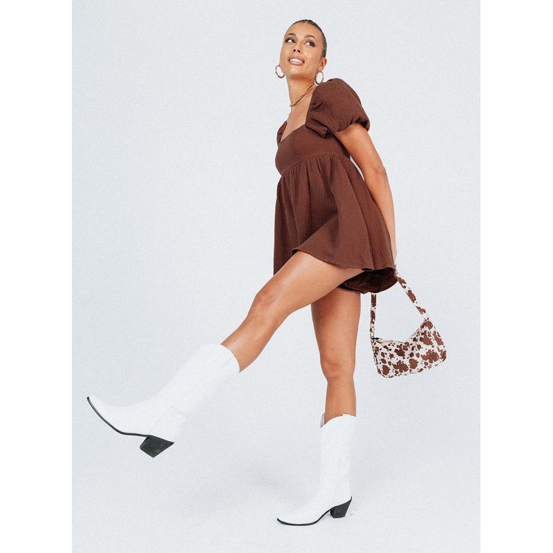 Lorna Playsuit Brown
