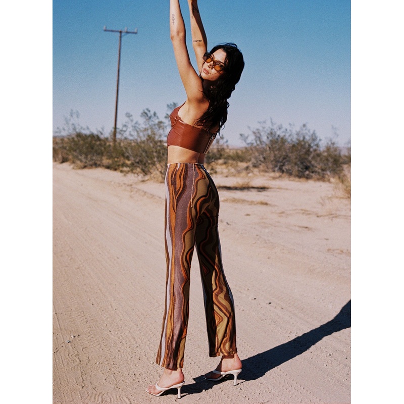 Motel Herly Trouser Earthy Gradient Brown
