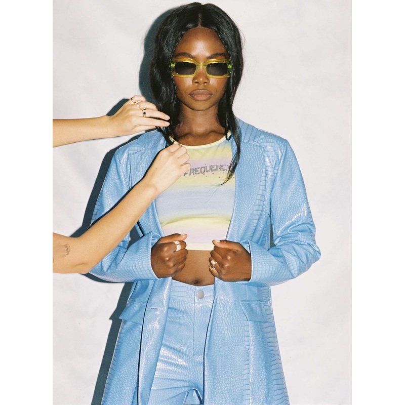 Eternal PU Blazer Blue