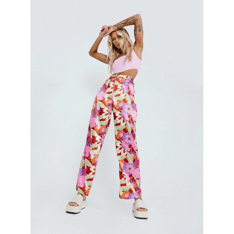 Floral Field Pants Pink