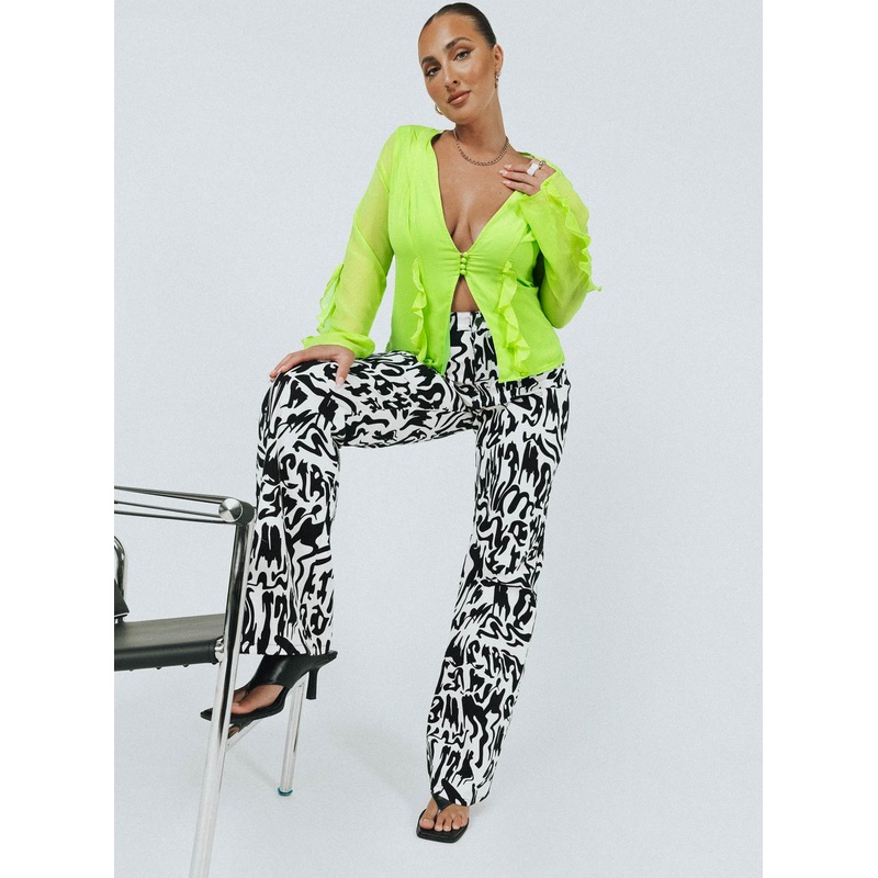 Motel Zoven Trouser Wrapped Gothic Black / White