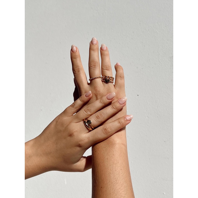 Spade Ring Set Gold