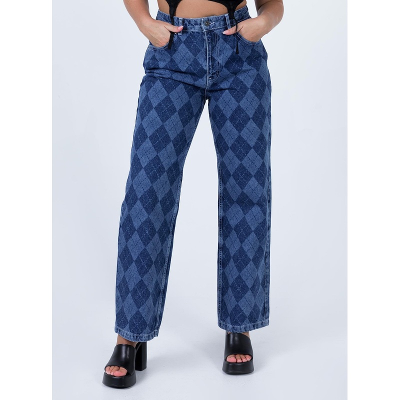 The Ragged Priest Detention Mid/Light Blue Jeans Denim