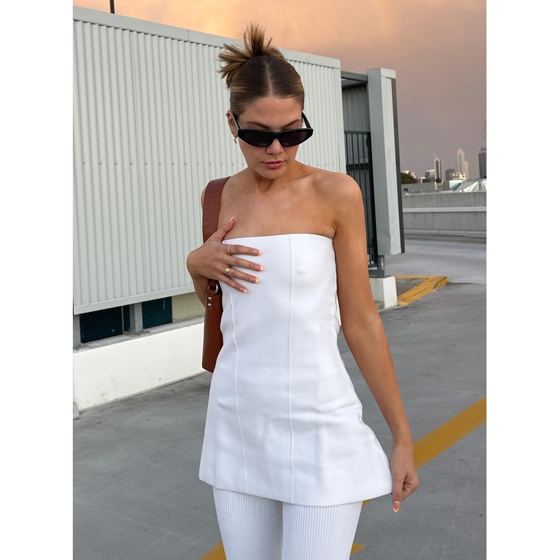 Anderson Strapless Top White