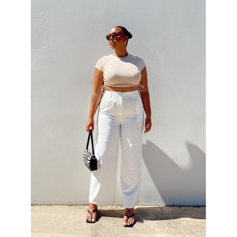Archer Pants White Curve