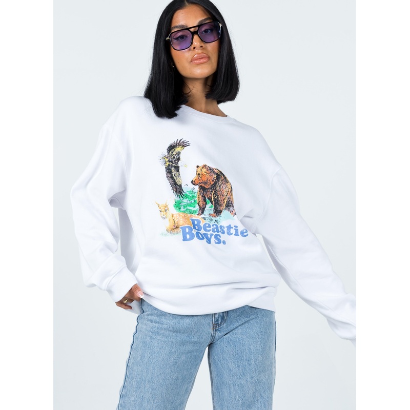 Beastie Boys Jumper White