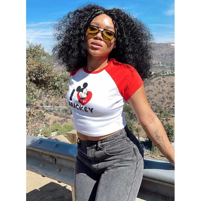 Disney I Love Mickey Tee White / Red