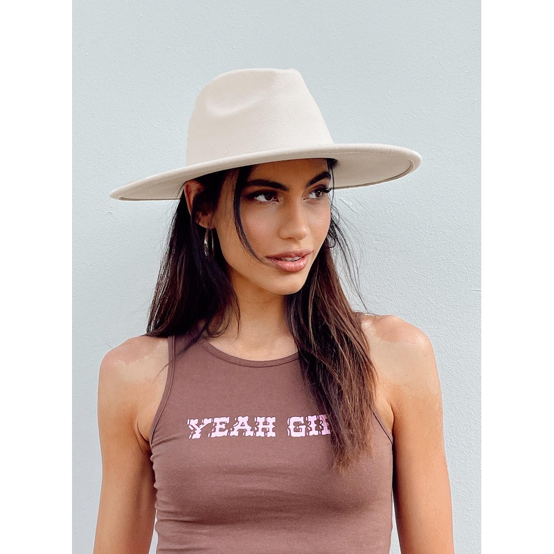 Indiana Fedora Hat Beige