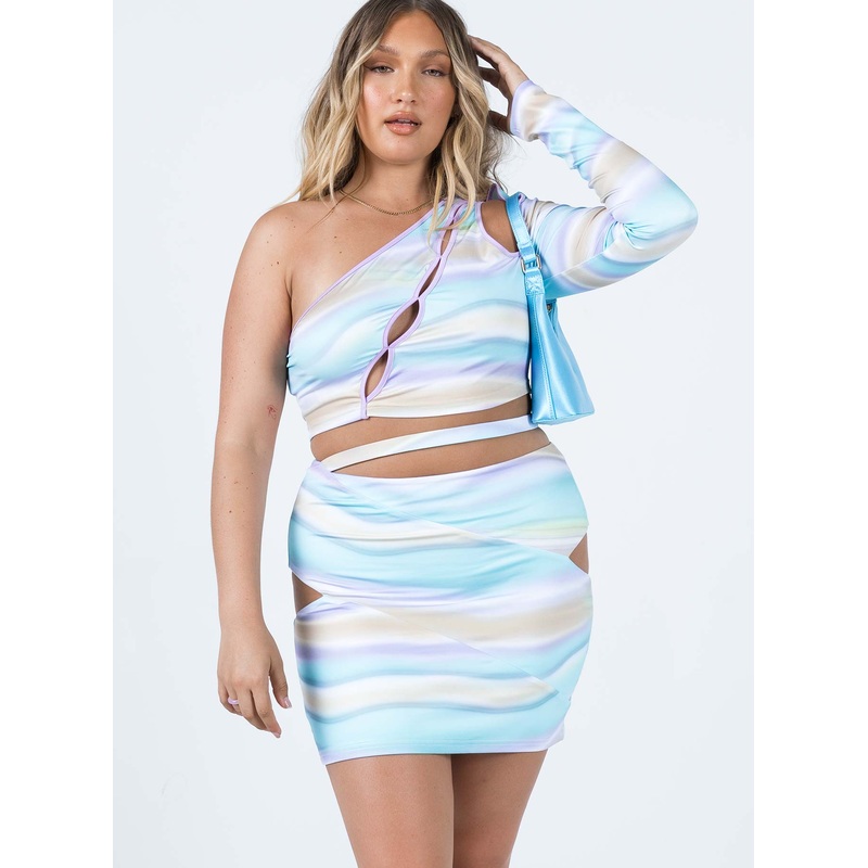 Josie Marble Mini Skirt Multi