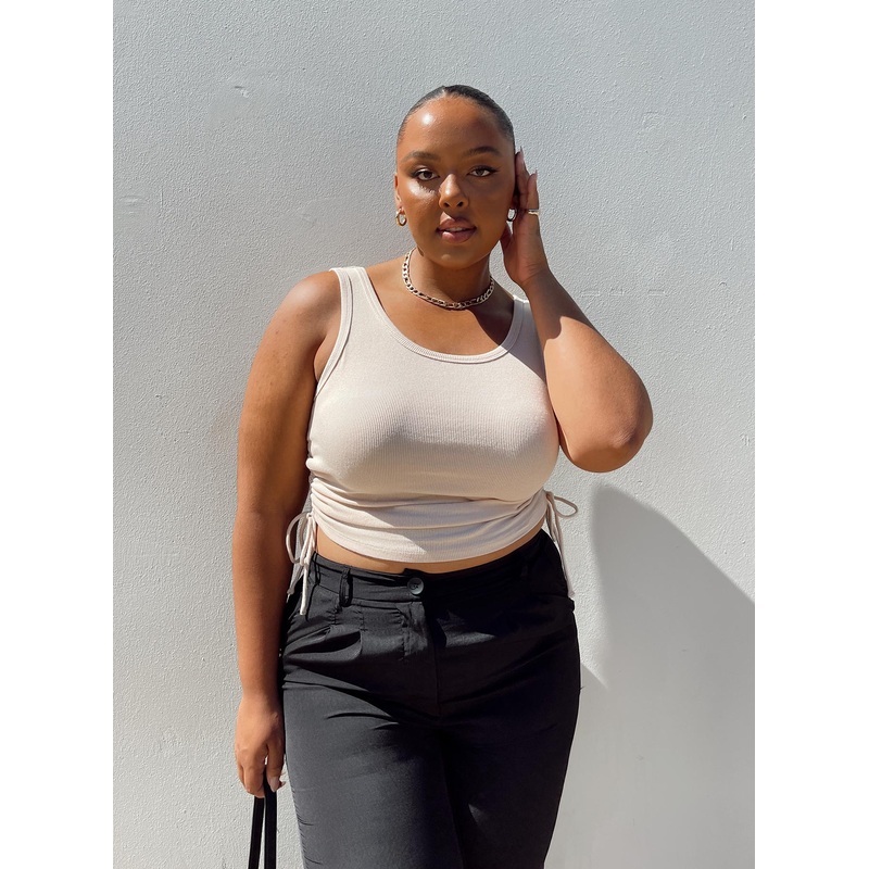 Madelyn Top Beige Curve