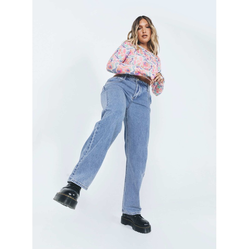 Mollie Asymmetric Denim Jeans