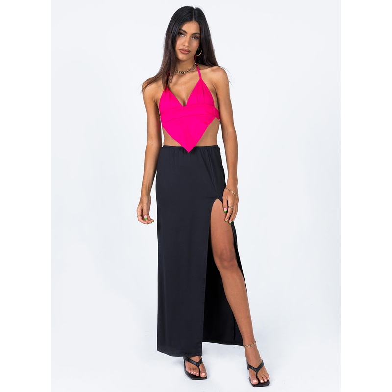 Rosetta Low Rise Maxi Skirt Black