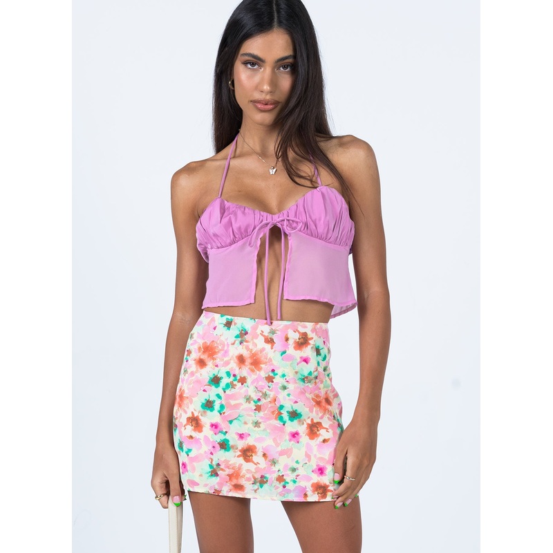 Selby Mini Skirt Yellow Floral