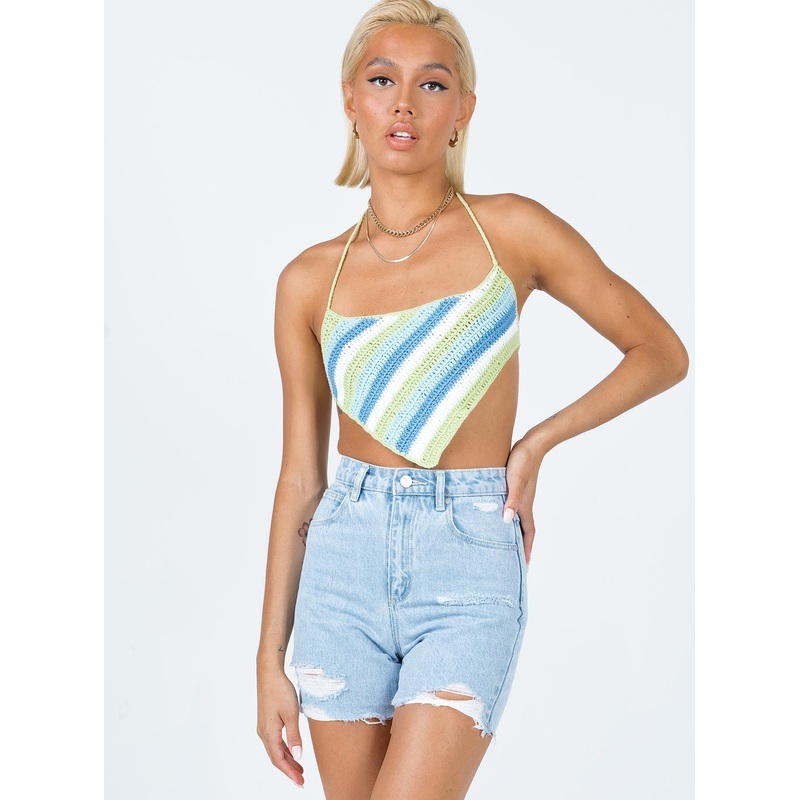 Abrand Claudia Cut Off Walk Away Rip Denim Shorts