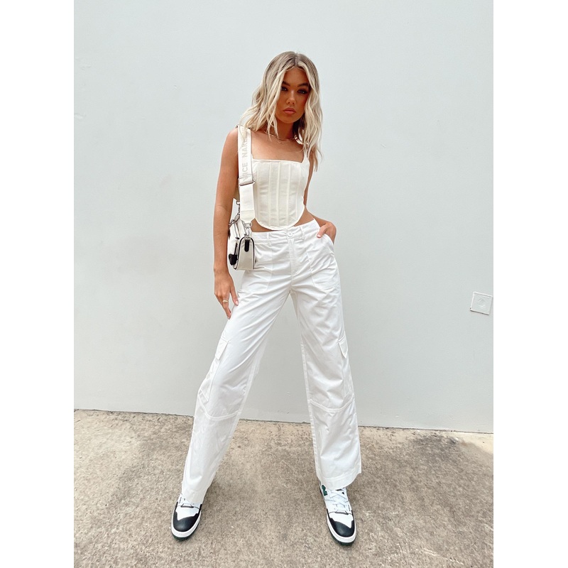 Ayla Linen Pants White