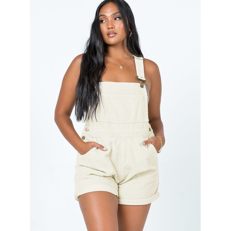 Kacey Short Overalls Cream