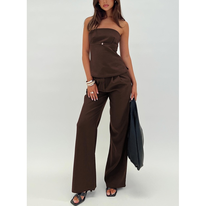 Ambient Wide Leg Pant Chocolate