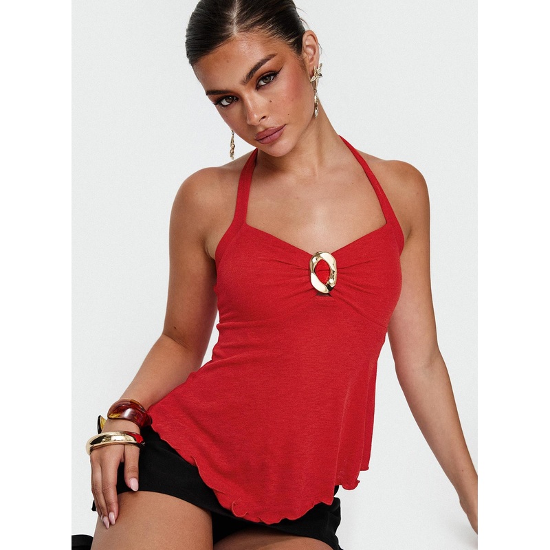 Attina Hardware Detail Top Red