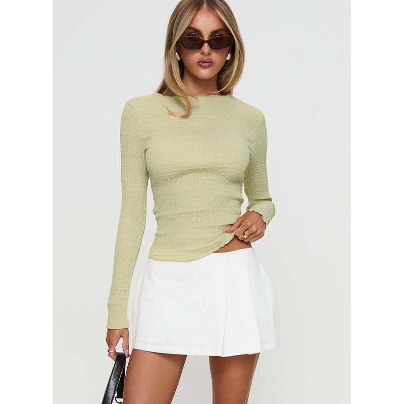 Gigi Pleat Skort White