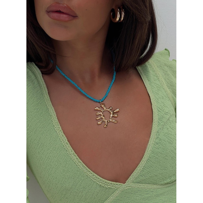 Go Dancing Necklace Gold / Blue