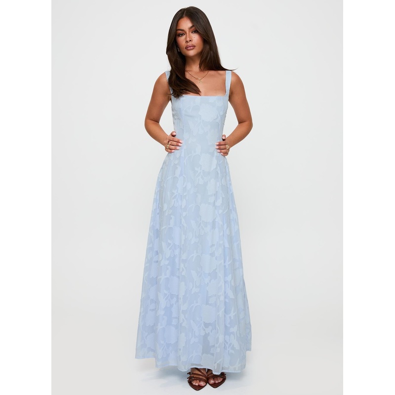 Margaux Burnout Dress Blue