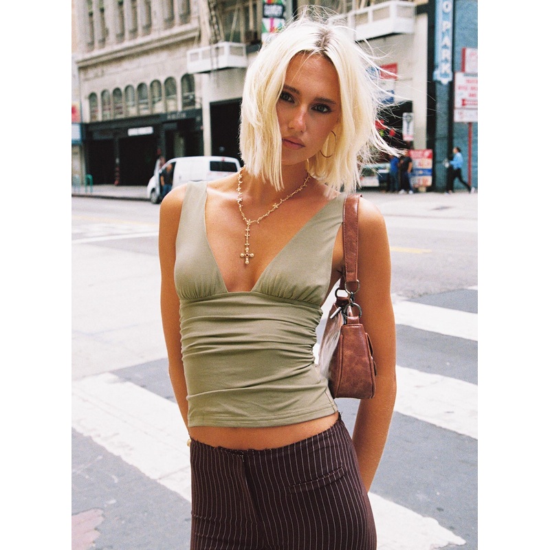 Sublime Ruched Top Green