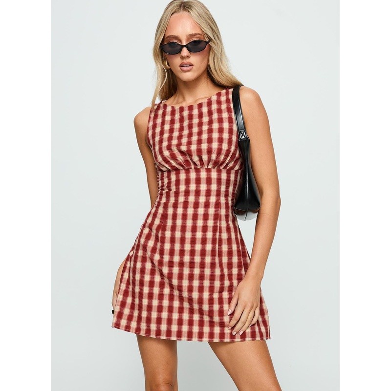 Sweet Somethings Mini Dress Red Check