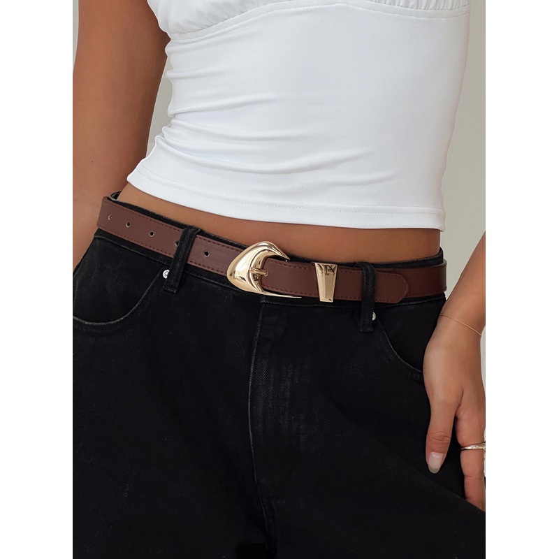 You’re Strong Belt Dark Brown / Gold