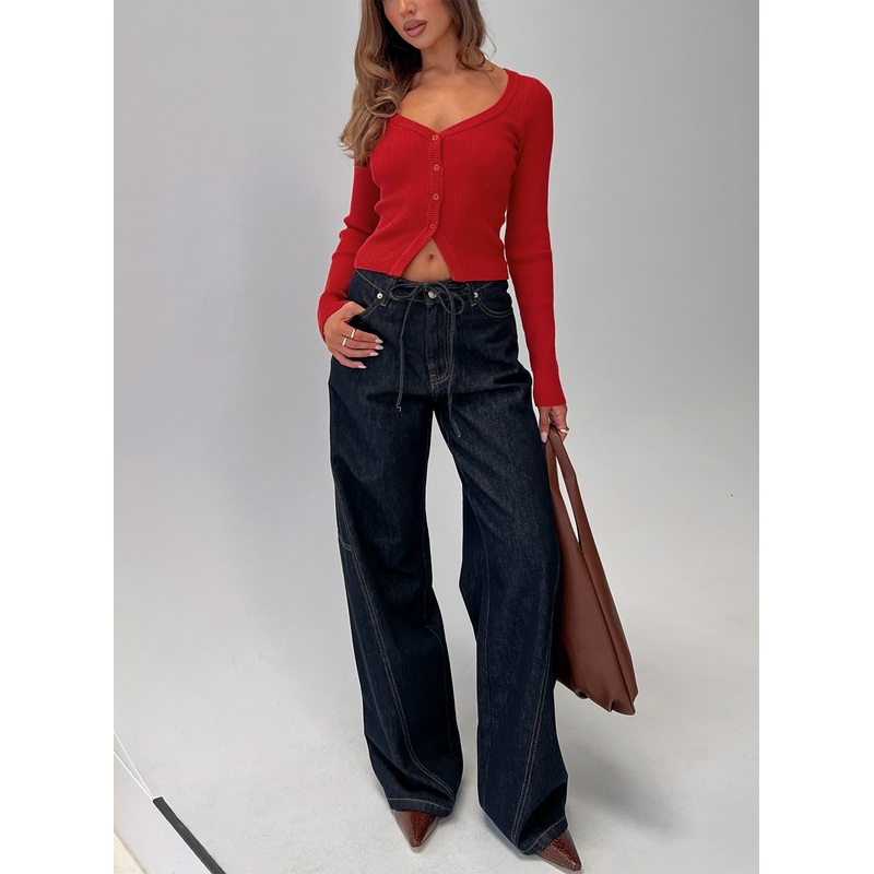 Bruiser Tie Waist Jeans Dark Indigo