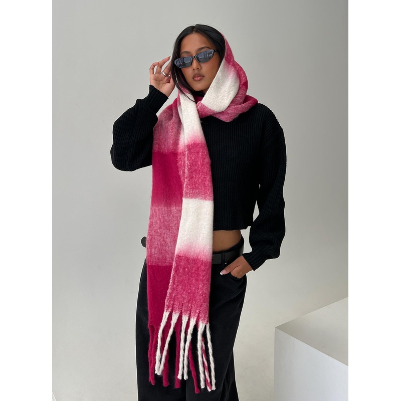 Consideration Scarf Pink Check