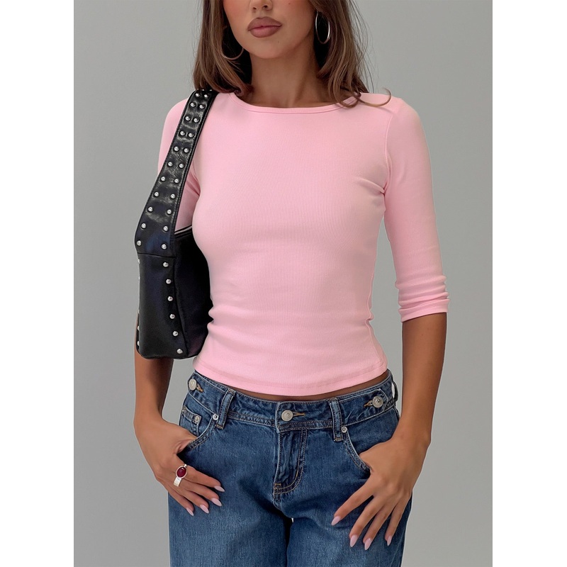 Elaia 3/4 Sleeve Top Pink