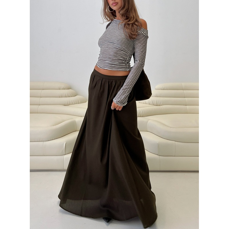 Hallee Maxi Skirt Brown