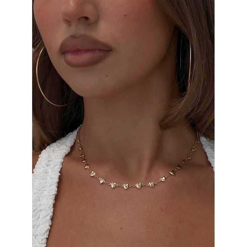 Kinsey Heart Necklace Gold