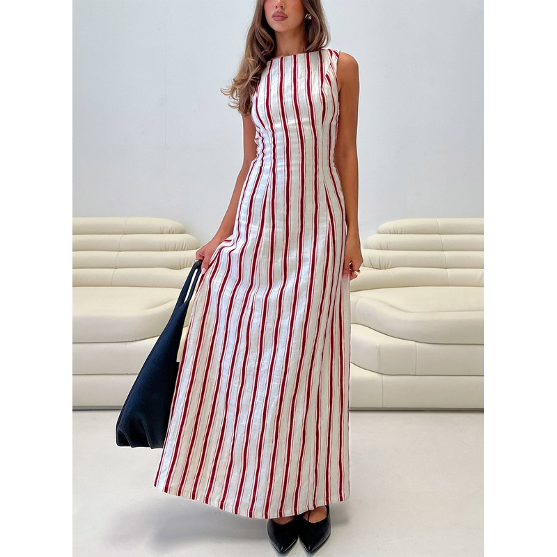 Lewisa Maxi Dress Red Stripe