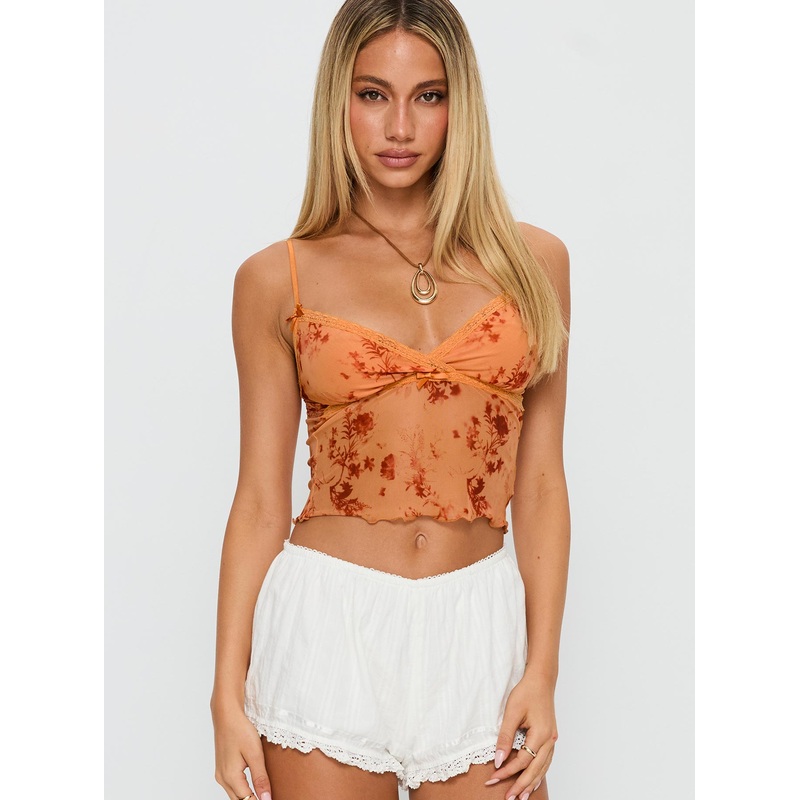 Shepherd Top Orange Floral