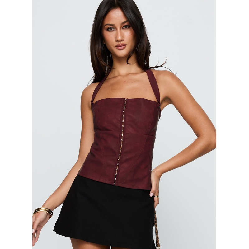 Supermodel Top Burgundy